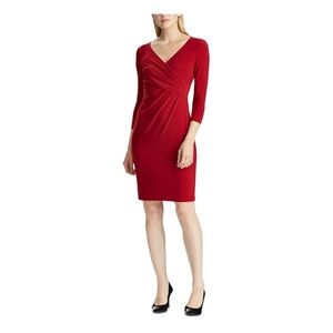 Lauren by Ralph Lauren Lipstick Red Dress NWT 14